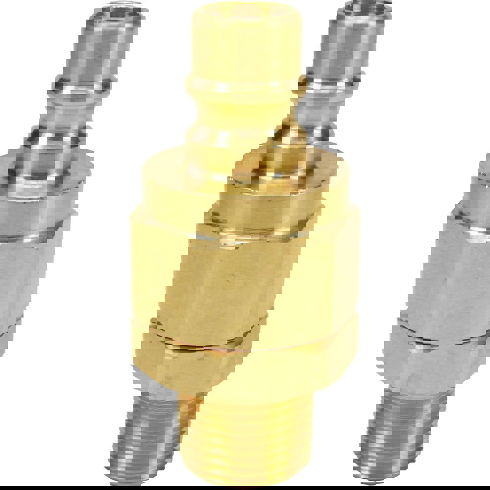 Hydraulic Hose Fittings & Couplings; Type: V-Series Valved Male Plug ; Fitting Type: Male Plug ; Hose Inside Diameter (Decimal Inch): 1.0000 ; Hose Size: 1 ; Material: Brass ; Thread Type: NPTF