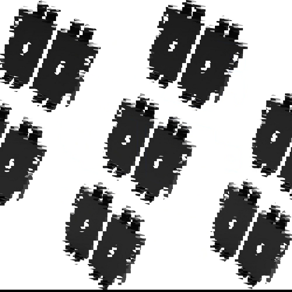 Temporary Structure Parts & Accessories; Product Type: Rack Guard Clip ; Material: Steel ; For Use With: Modifying Both Panels on 8' High System/2 Panel Sections on a 6' High System ; Color: Black ; Includes: (3) Left Hand; (3) Right Hand Clips