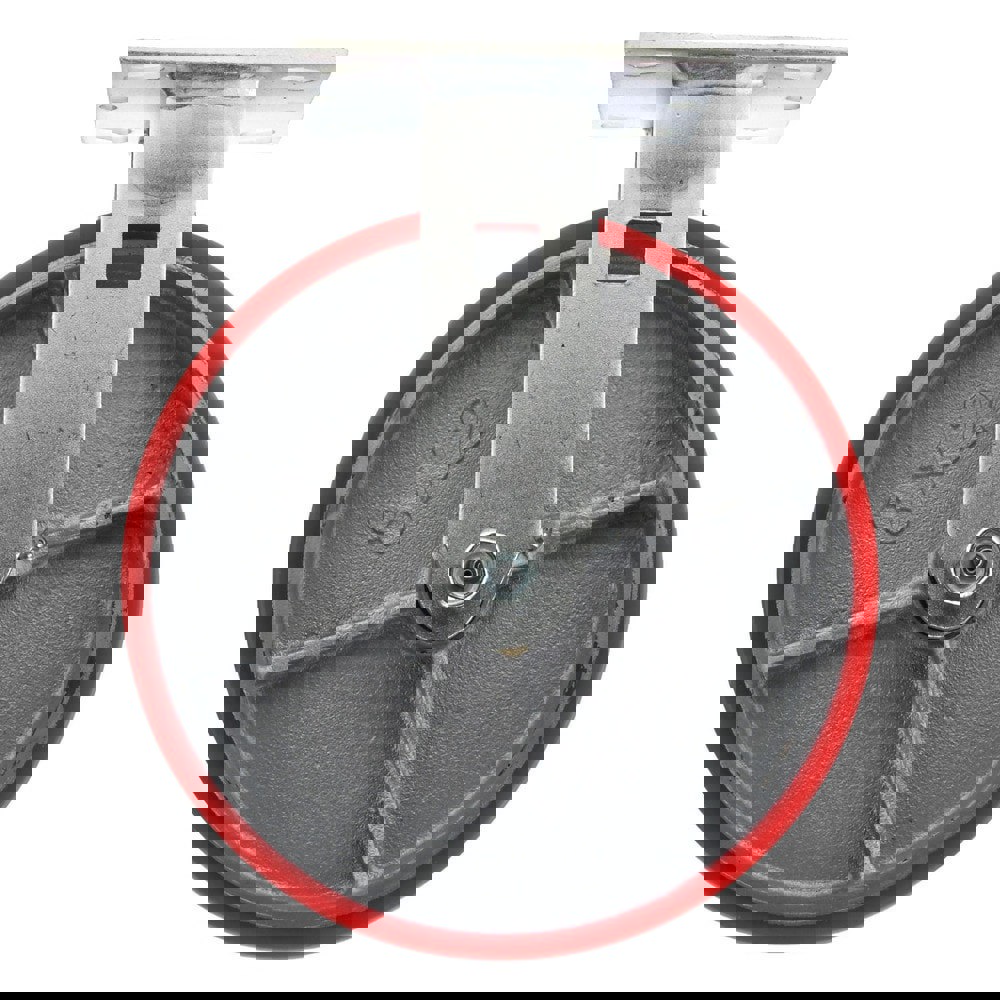 Rigid Top Plate Caster: Polyurethane, 8