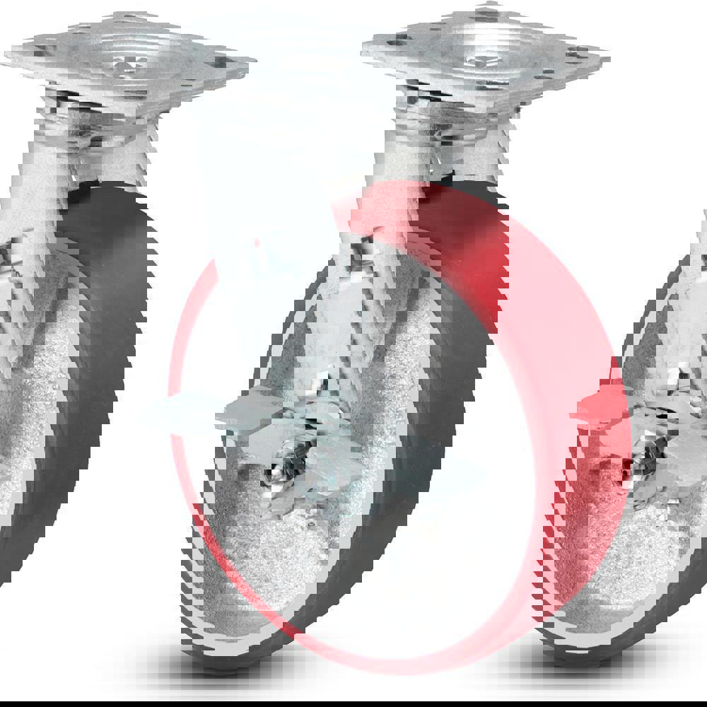 Swivel Top Plate Caster: Polyurethane, 4