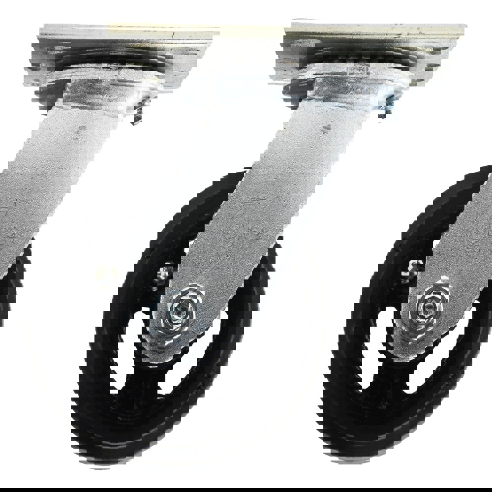 Swivel Top Plate Caster: Rubber, 4