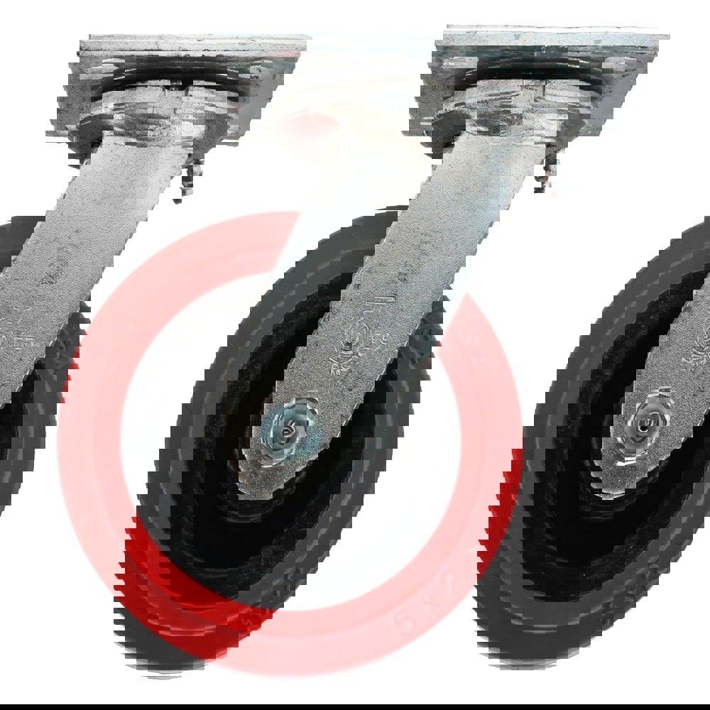 Swivel Top Plate Caster: Polyurethane, 5