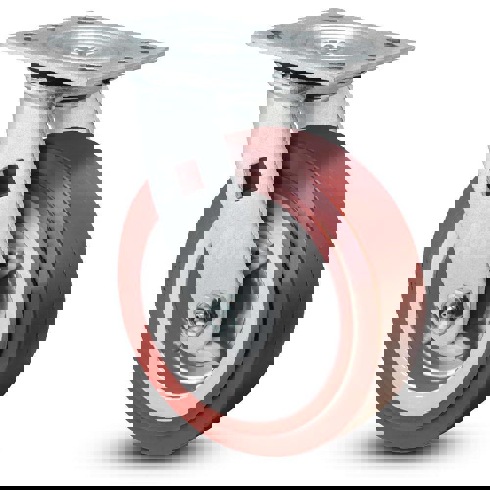 Swivel Top Plate Caster: Polyurethane, 6