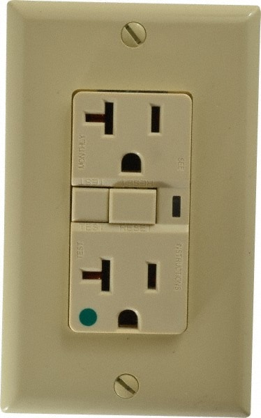 1 Phase, 5-20R NEMA, 125 VAC, 20 Amp, Self Grounding, GFCI Receptacle