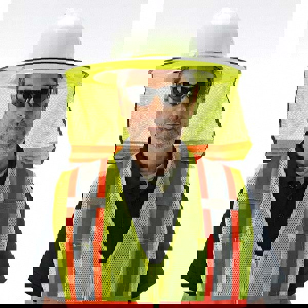 Hard Hat Neck Shade: Polyester, Lime, Use with Cap Style & Full-Brim Hard Hat