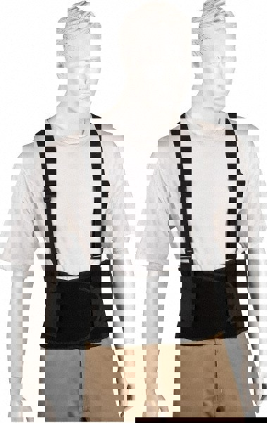 Series VEE7 Back Support: Belt with Adjustable Shoulder Straps, Large, 42 to 56