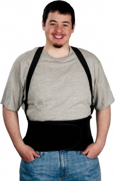 Series VEH9 Back Support: Belt with Adjustable Shoulder Straps, Medium, 32 to 37