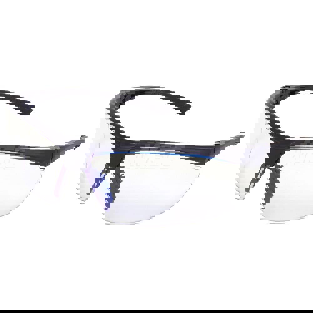 Safety Glasses: Scratch-Resistant, Polycarbonate, Clear Lenses, Full-Framed