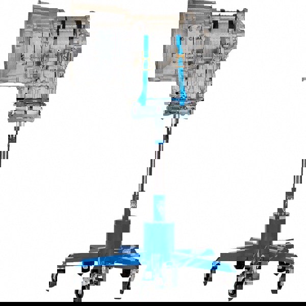 Transmission & Engine Jack Stands; Load Capacity: 1200.0lb ; Minimum Height (Inch): 28.350in ; Maximum Height: 75.390in ; Chassis Width: 37.400in ; Chassis Length: 37.400in ; UNSPSC Code: 24101600