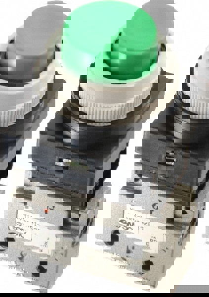 Mechanically Operated Valve: 2-Way & 2-Position, Push Button (Extended) Actuator, 1/8