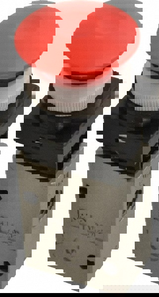 Mechanically Operated Valve: 2-Way & 2-Position, Push Button (Mushroom) Actuator, 1/4