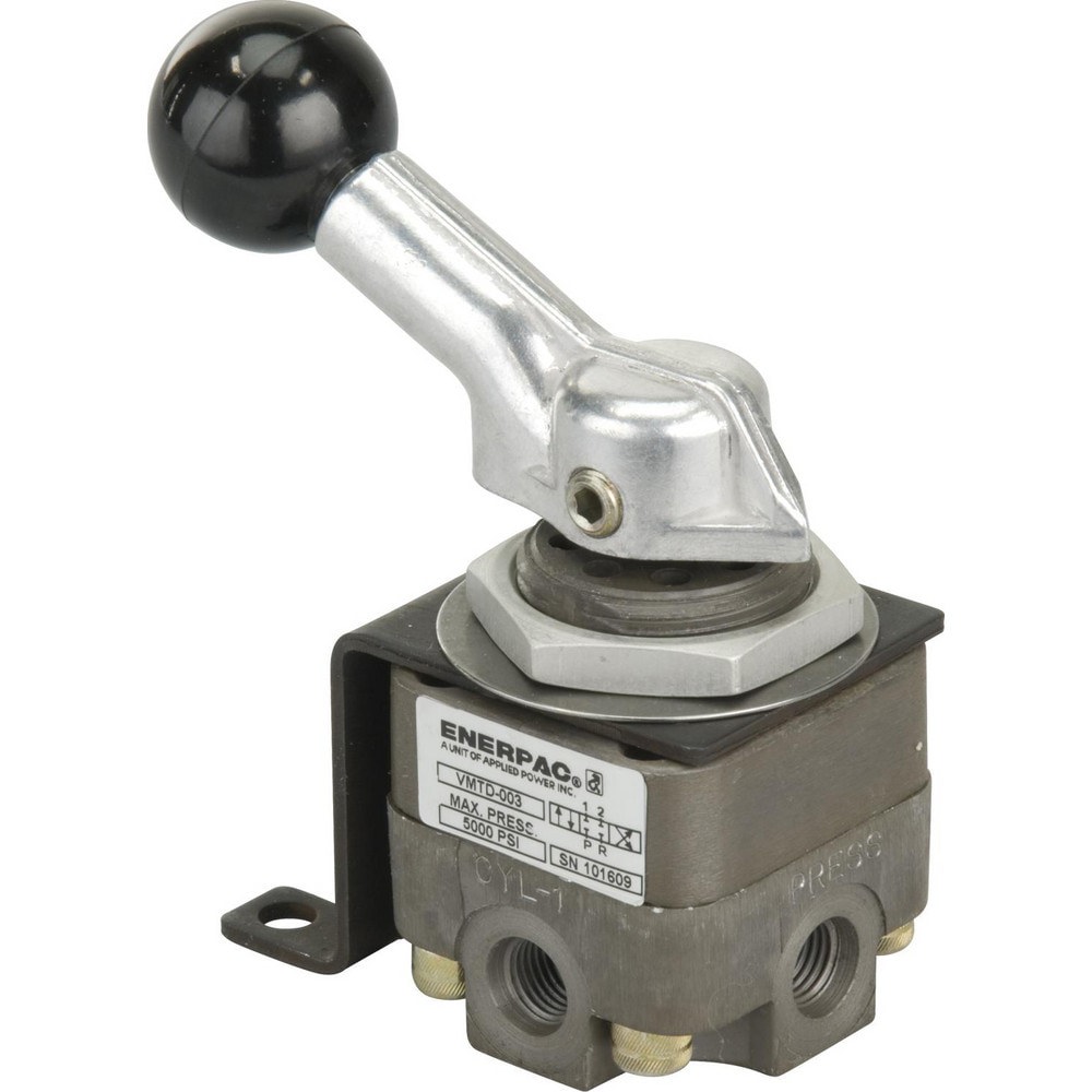 Hydraulic Control Valves; Valve Type: Manual ; Maximum Flow Rate (Gpm - 2 Decimals): 4.50 ; Thread Standard: SAE ; Flow Regulation Type: Four-Way ; Maximum Working Pressure (Psi - 3 Decimals): 5000.000 ; Number of Positions: 3