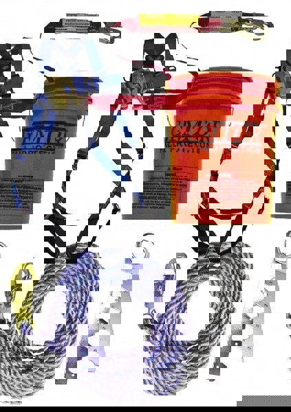 Universal Size, 300 Lb. Capacity, Polyester Roofer Fall Protection Kit