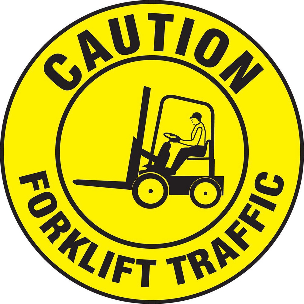 LED Sign Projectors; Sign Type: Forklift Caution ; Legend: CAUTION FORKLIFT TRAFFIC ; Bilingual: No ; Language: English ; Color: Black; Yellow ; Maximum Projection: 50ft