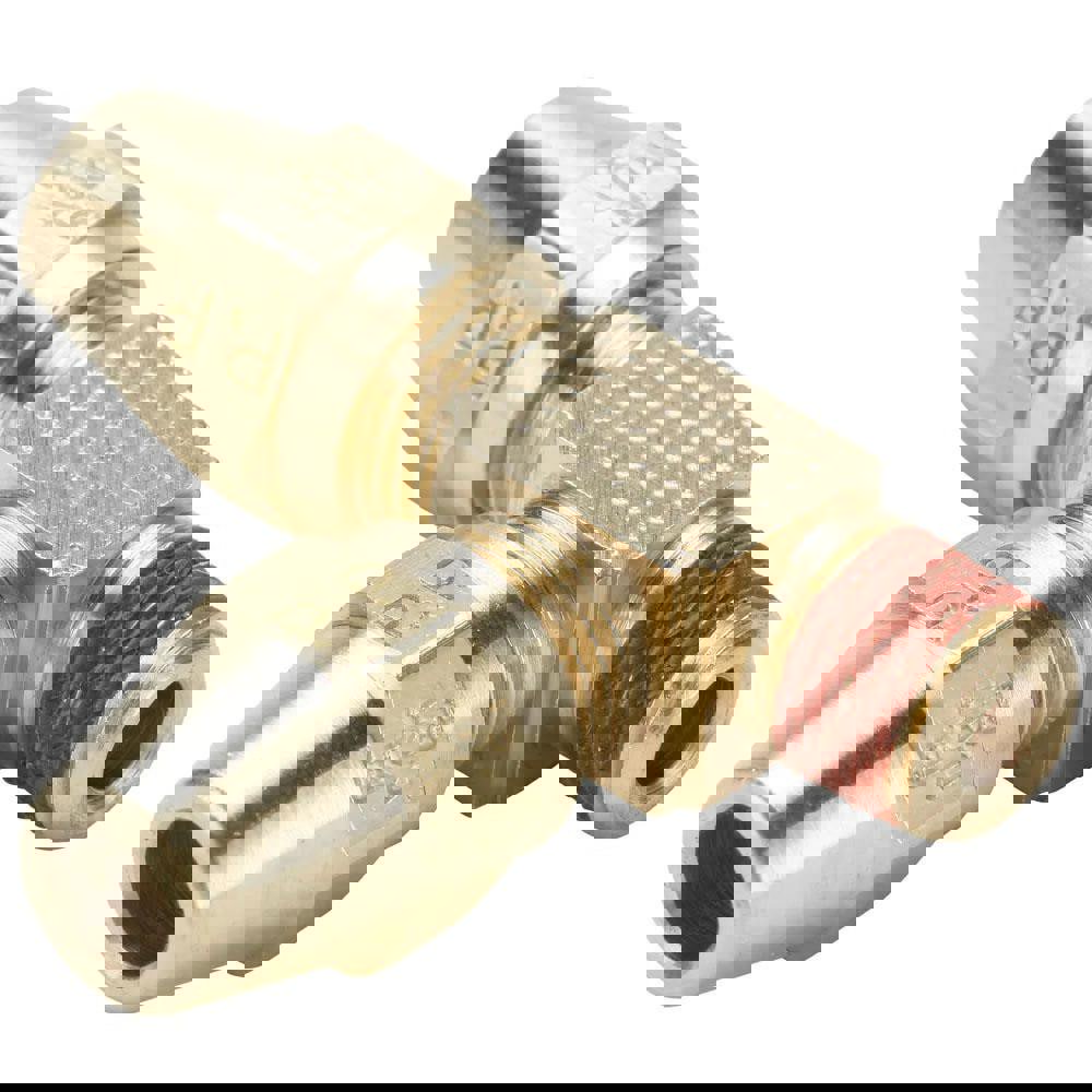 Compression Tube Male Run Tee: 1/4-18