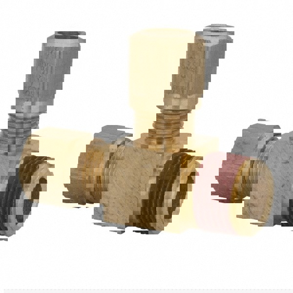 Compression Tube Male Run Tee: 3/8