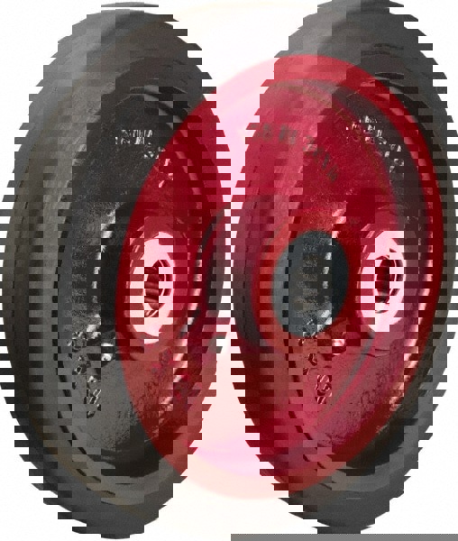 Caster Wheel: Rubber on Cast Iron, 1.25