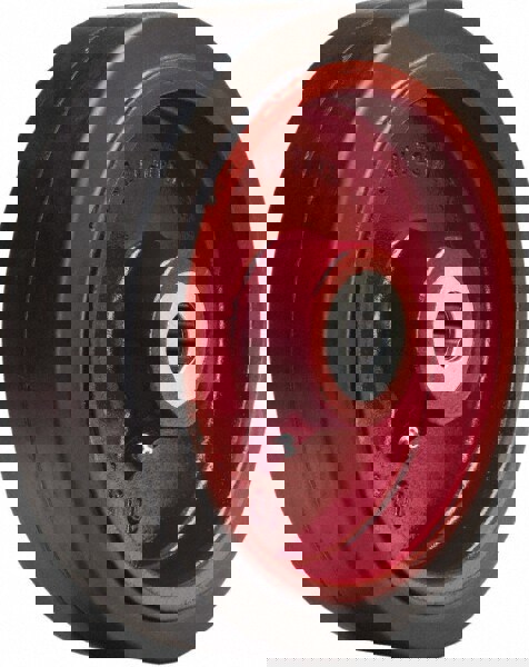 Caster Wheel: Rubber on Cast Iron, 1.9375