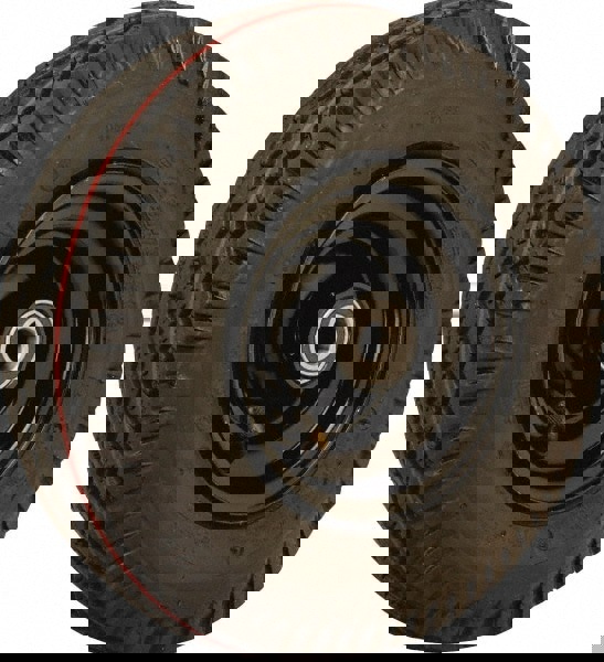 Caster Wheel: Rubber, 17 mm Axle