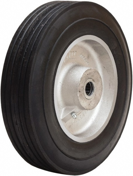 Rubber Caster Wheel: Rubber on Aluminum, 0.625