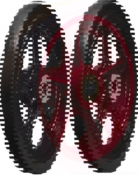 Caster Wheel: Rubber on Cast Iron, 1