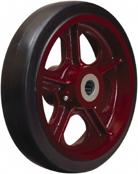 Caster Wheel: Rubber on Cast Iron, 1.25