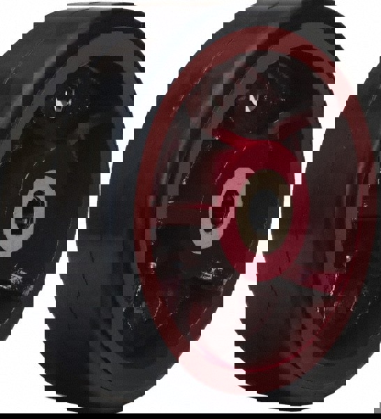 Caster Wheel: Rubber on Cast Iron, 2.4375