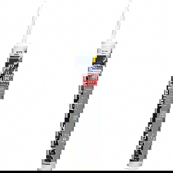 Caulk: 10 oz Cartridge, White, Acrylic & Latex