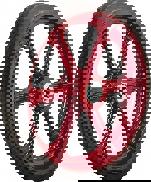 Caster Wheel: Rubber on Cast Iron, 1.25