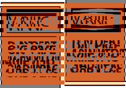 Accident Prevention Sign: Rectangle, 