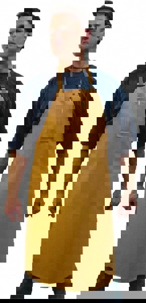 Disposable Bib Apron: Flame-Resistant Protection, Brown