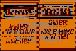 Accident Prevention Sign: Rectangle, 