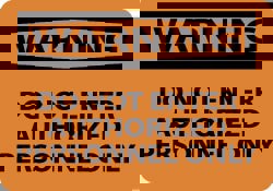 Security & Admittance Sign: Rectangle, 