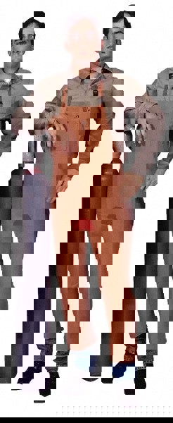 Disposable Split Leg Apron: Flame-Resistant Protection, Brown