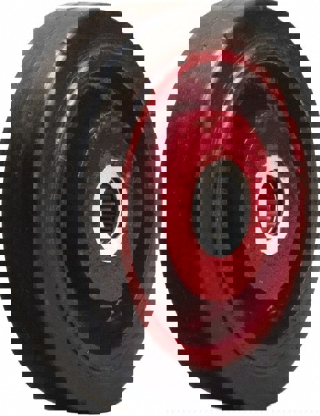 Caster Wheel: Rubber on Cast Iron, 0.625