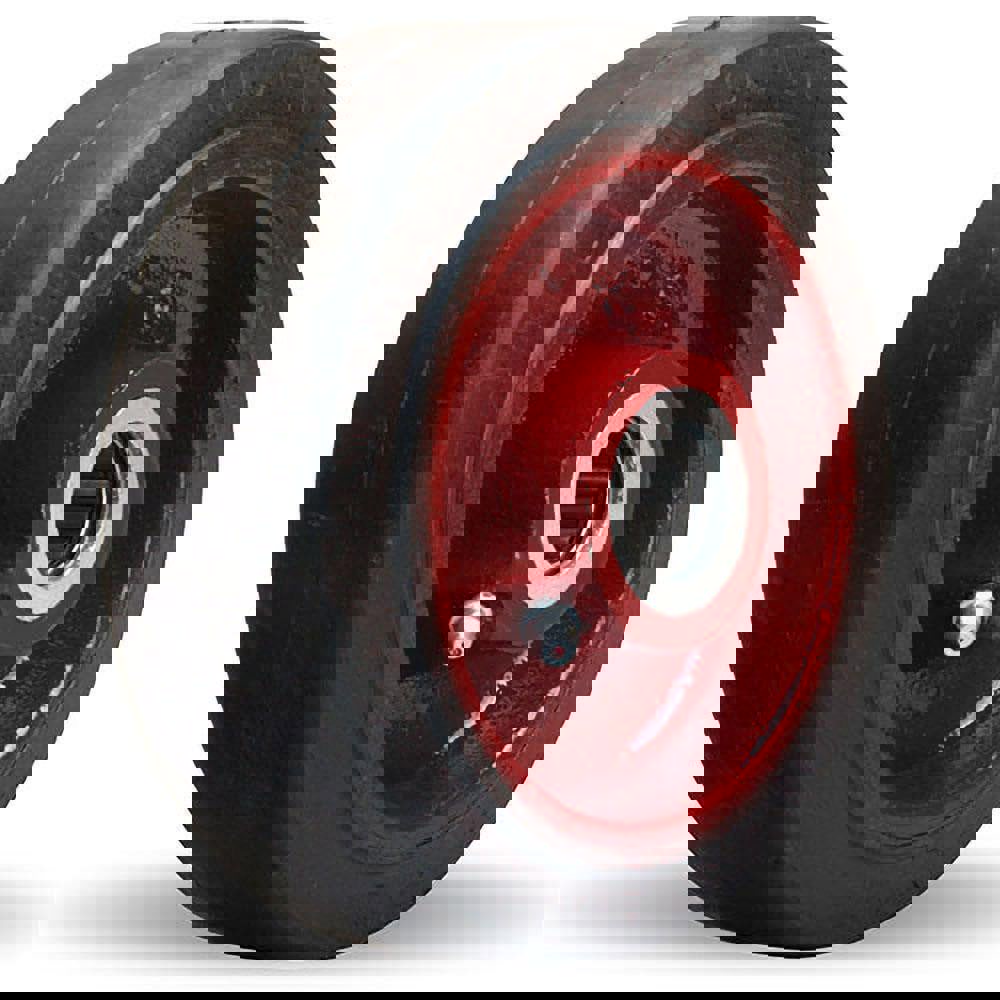 Caster Wheel: Rubber on Cast Iron, 0.625