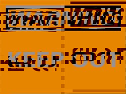 Security & Admittance Sign: Rectangle, 