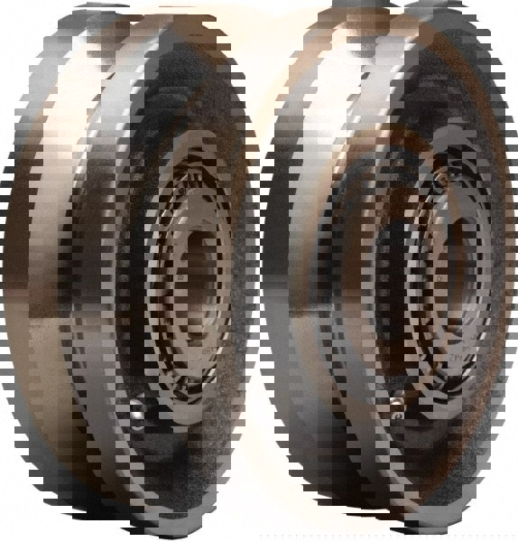 V-Groove Caster Wheel: Forged Steel, 1