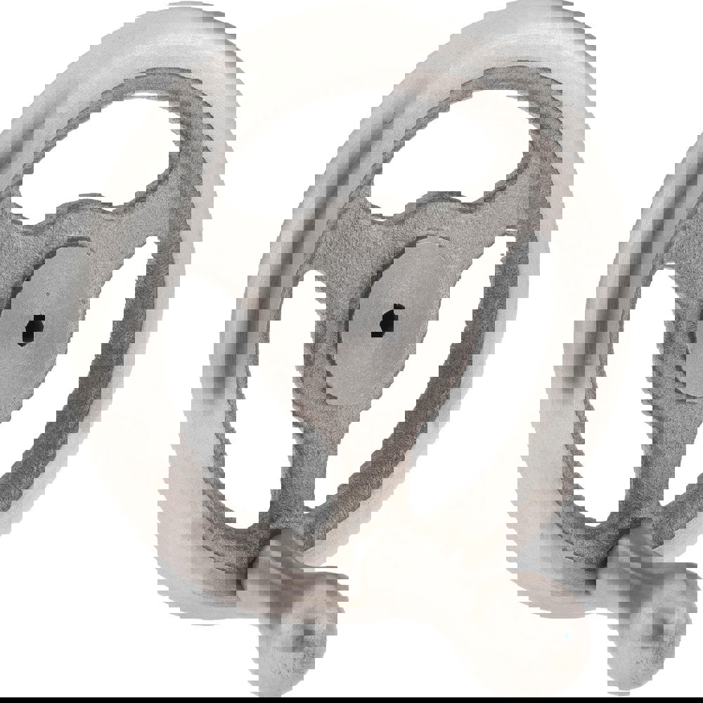 Spoked Straight Handwheel: Revolving Handle, Cast Iron, Plain Finish