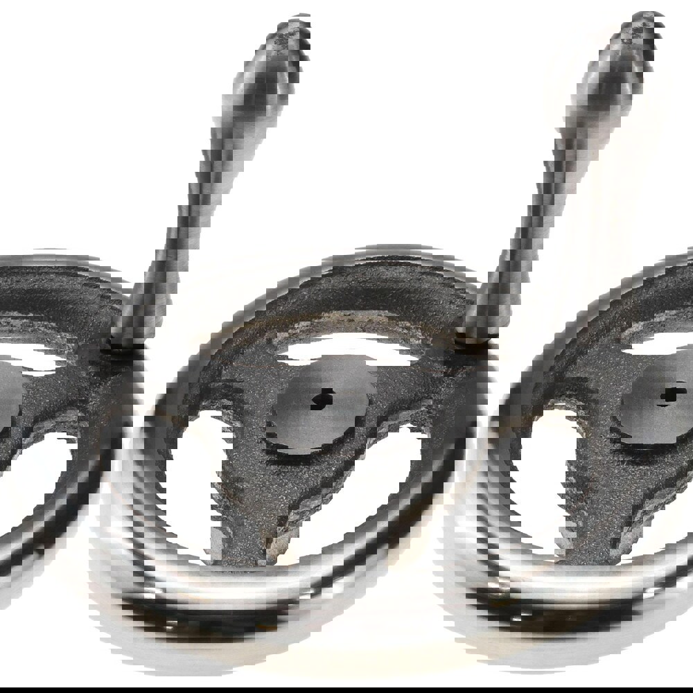 Spoked Straight Handwheel: Solid Handle, Plain Finish