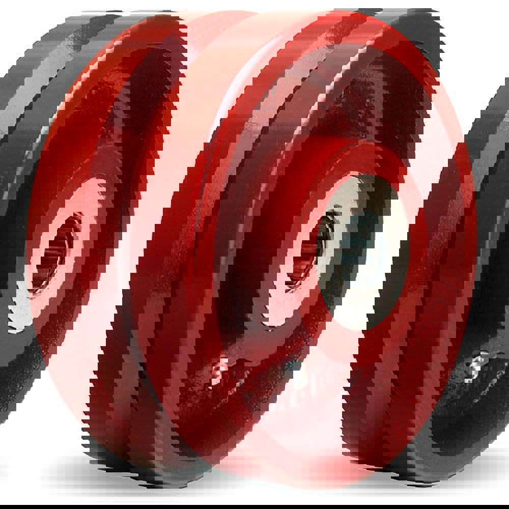 V-Groove Caster Wheel: Cast Iron, 0.625