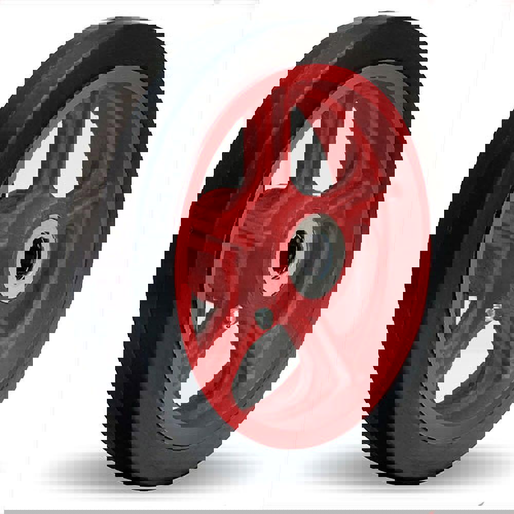 Caster Wheel: Rubber on Cast Iron, 1.1875