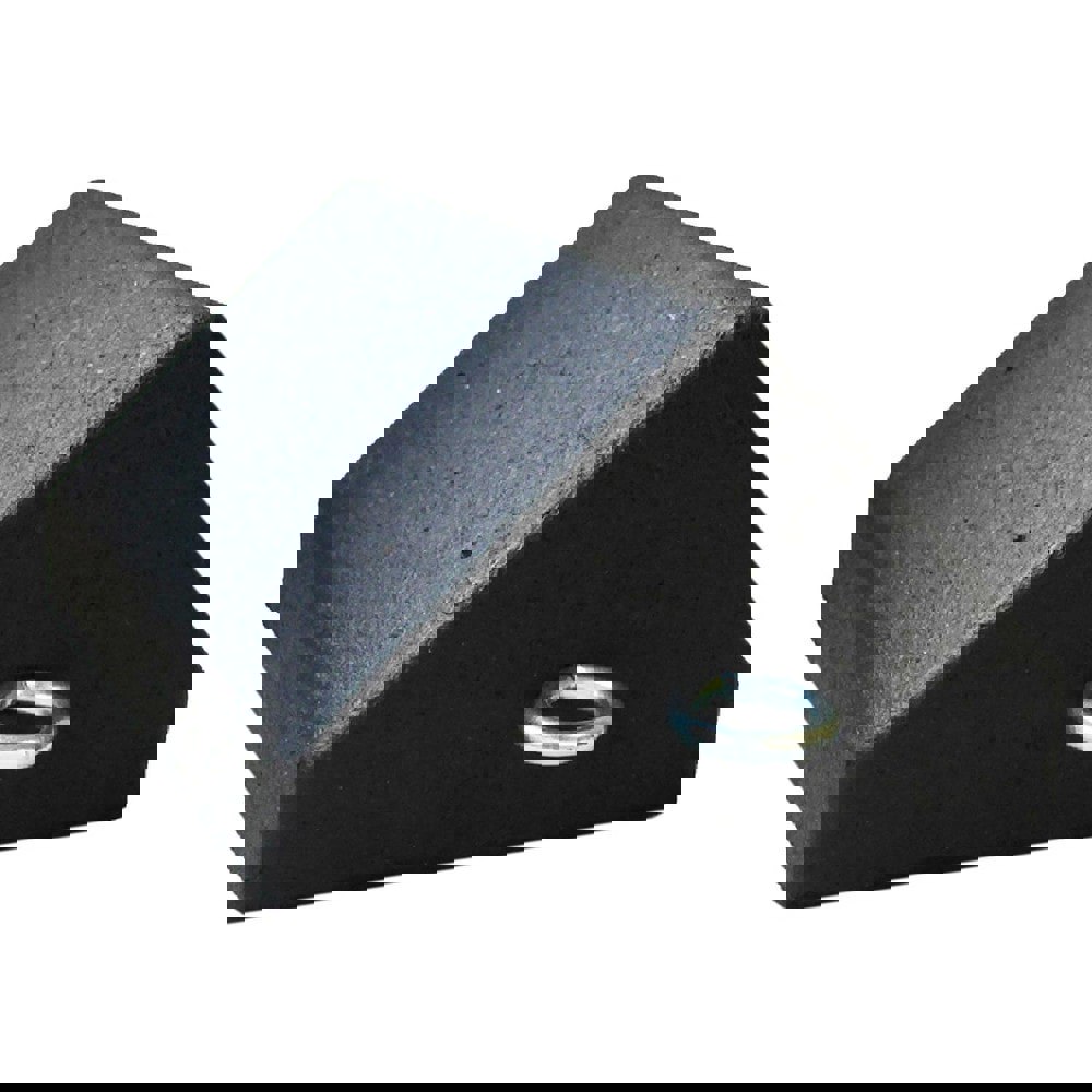 Recycled Rubber Wheel Chock: 9-3/4