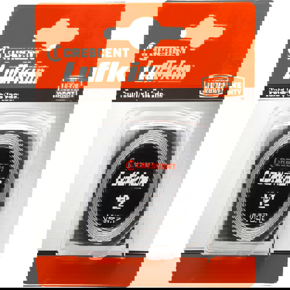 Tape Measure: 12' Long, 1/2