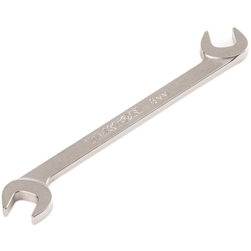 Open End Wrenches; Wrench Type: Open End ; Head Type: Angled ; Wrench Size: 8 mm ; Material: Steel ; Finish: Electroless Nickel ; Head Angle: 30; 60
