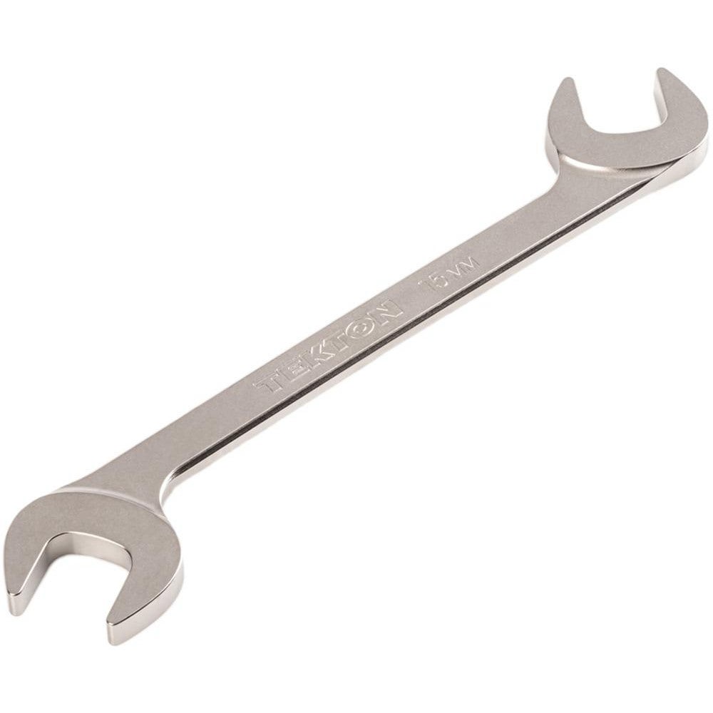 Open End Wrenches; Wrench Type: Open End ; Head Type: Angled ; Wrench Size: 15 mm ; Material: Steel ; Finish: Electroless Nickel ; Head Angle: 30; 60
