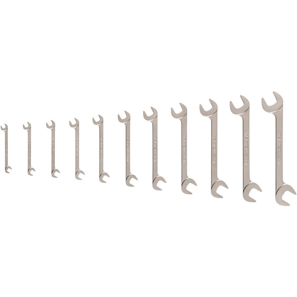 Wrench Sets; Set Type: Angle Head Open End Wrench Set ; System Of Measurement: Inch ; Size Range: 1/4 - 3/4 in. ; Container Type: None ; Material: Steel ; Finish Coating: Electroless Nickel