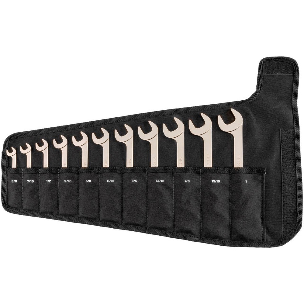 Wrench Sets; Set Type: Angle Head Open End Wrench Set ; System Of Measurement: Inch ; Size Range: 3/8 - 1 in. ; Container Type: Pouch ; Material: Steel ; Finish Coating: Electroless Nickel