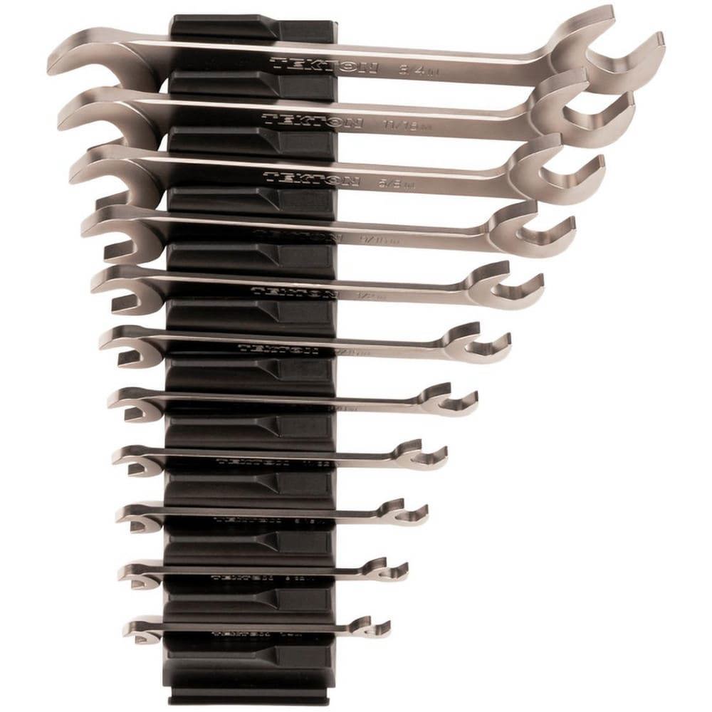 Wrench Sets; Set Type: Angle Head Open End Wrench Set ; System Of Measurement: Inch ; Size Range: 1/4 - 3/4 in. ; Container Type: Modular Wrench Organizer ; Material: Steel ; Finish Coating: Electroless Nickel