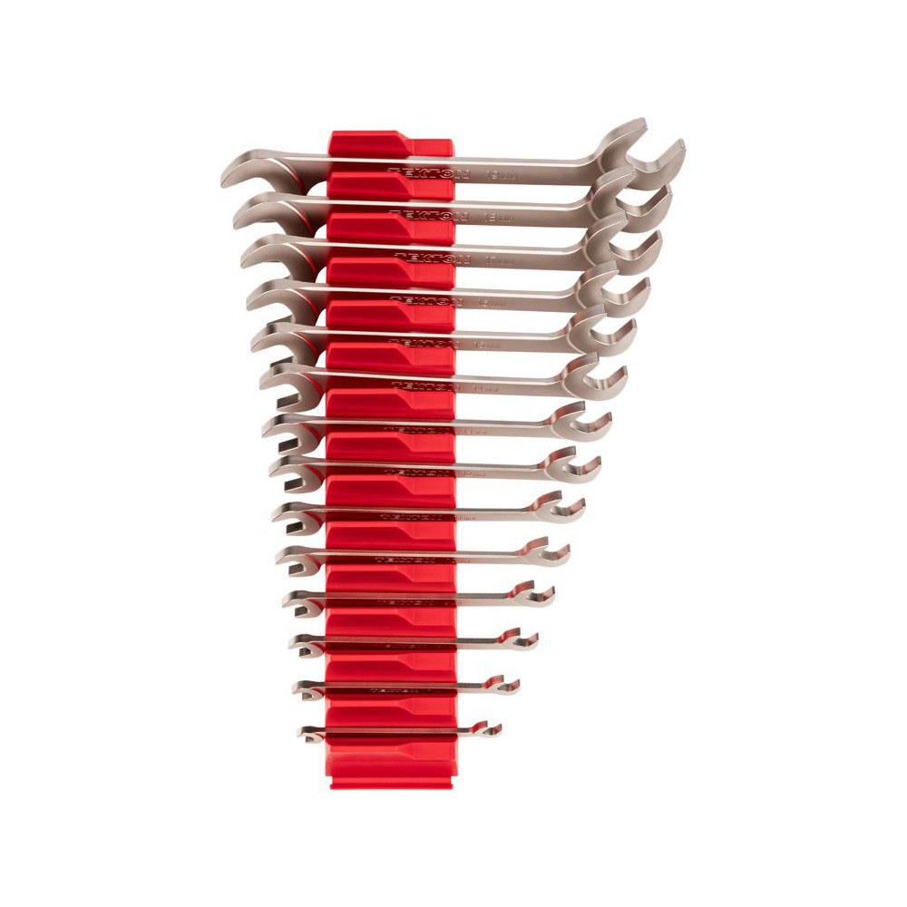 Wrench Sets; Set Type: Angle Head Open End Wrench Set ; System Of Measurement: Metric ; Size Range: 6 - 19mm ; Container Type: Modular Wrench Organizer ; Material: Steel ; Finish Coating: Electroless Nickel